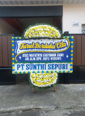 Papan Bunga Duka di Buniasih
