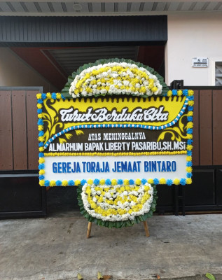 Papan Bunga Duka di Buniasih